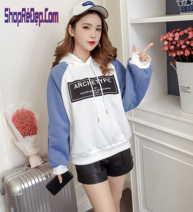 Áo Hoodie Nữ Tay Raglan Chất Vải Nỉ Đẹp In Áo Theo Yêu Cầu Mã Hd030002