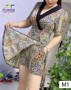 Đầm Lụa Cổ Vest