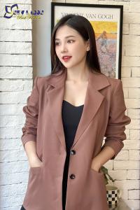 Áo Khoác Blazer  Dáng Xuông Phong Cách Hàn Quốc