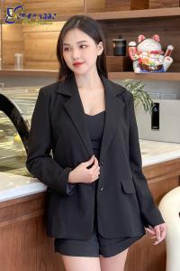 Áo Khoác Blazer  Dáng Xuông Phong Cách Hàn Quốc