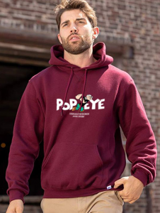 Áo Hoodie Unisex Chất Nỉ Nhung In Nhiệt Thuỷ Thủ Popeye Phom Rộng Cho Cả Nam Và Nữ