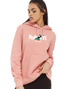 Áo Hoodie Unisex Chất Nỉ Nhung In Nhiệt Thuỷ Thủ Popeye Phom Rộng Cho Cả Nam Và Nữ